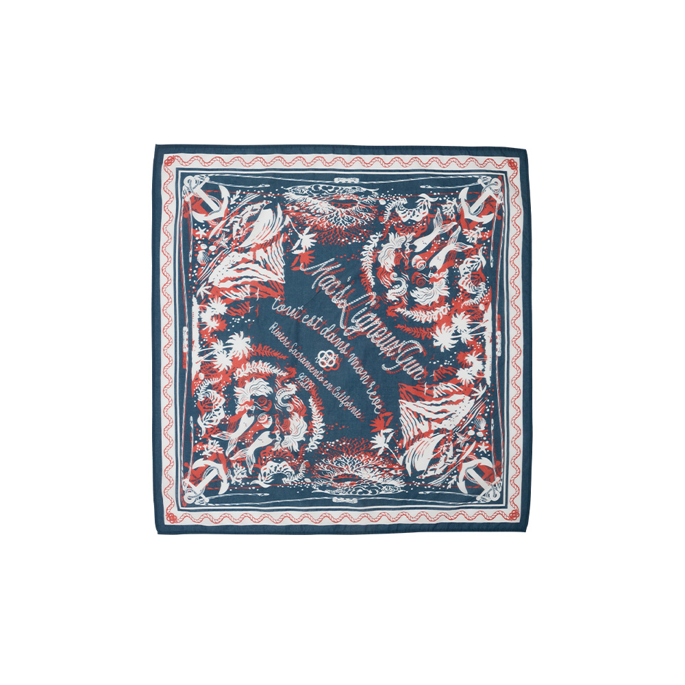 スカーフ [Margesherwood] / MARGE SKETCH SCARF / black/ivory SCARF - MARGESHERWOOD