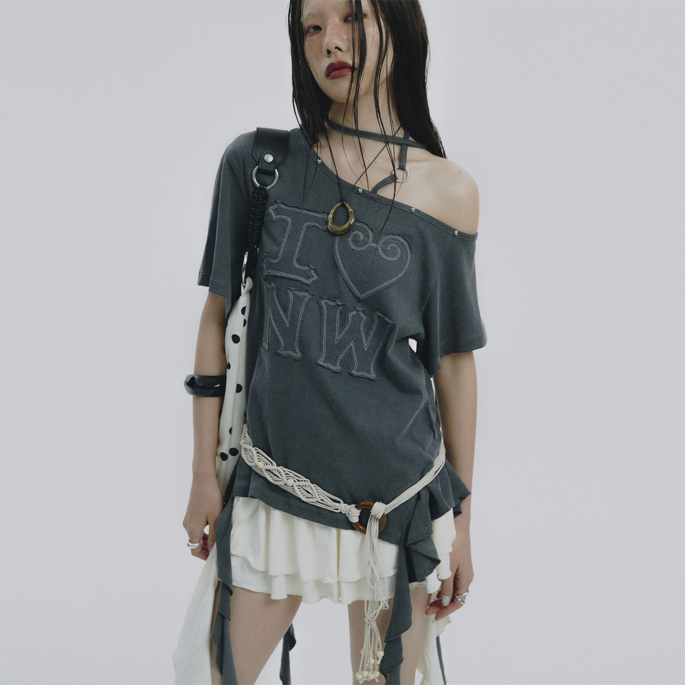 [ROUGHNECK] ROUGH BABY Off-Shoulder Top /追跡付 MUSINSA公式 | ROUGHNECK Rough Baby Off Shoulder Top White