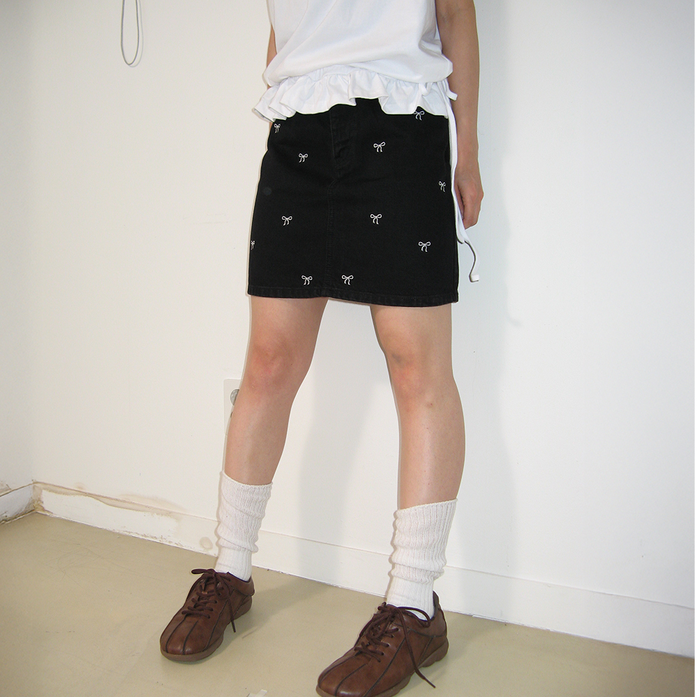 RONRON ♥ LOVER STITCH POCKET MINI SKIRT TUBE TOP LOVER STITCH POCKET MINI SKIRT TUBE TOP NAVY - 감도 깊은