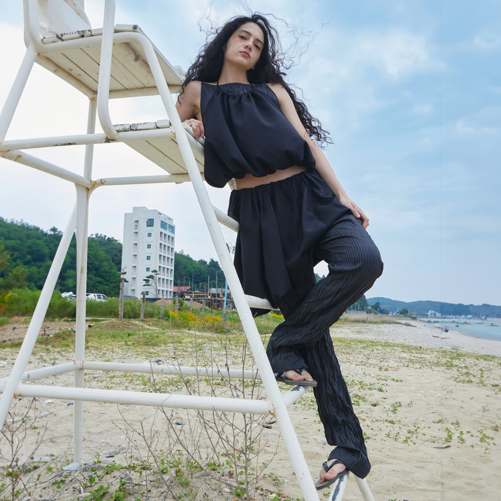 【Gimmetheyoung】G_JACQUARD DETACHABLE PANTS IVORY 김미더영]G_JACQUARD DETACHABLE PANTS / IVORY