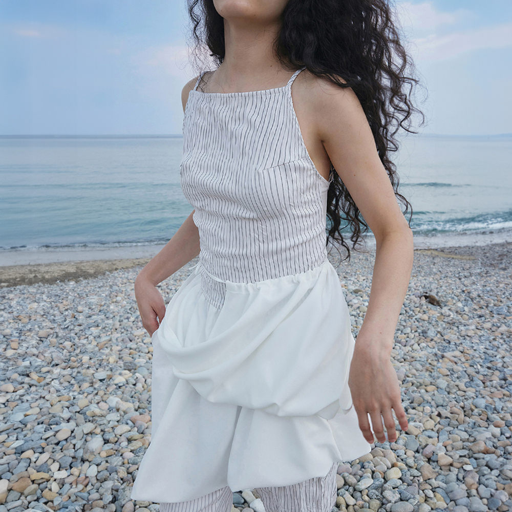 パンツ [Gimmetheyoung] CHIFFON LACE BALLOON PANTS ホワイト（白）系 Gimmetheyoung(キムミダヨン) パンツ