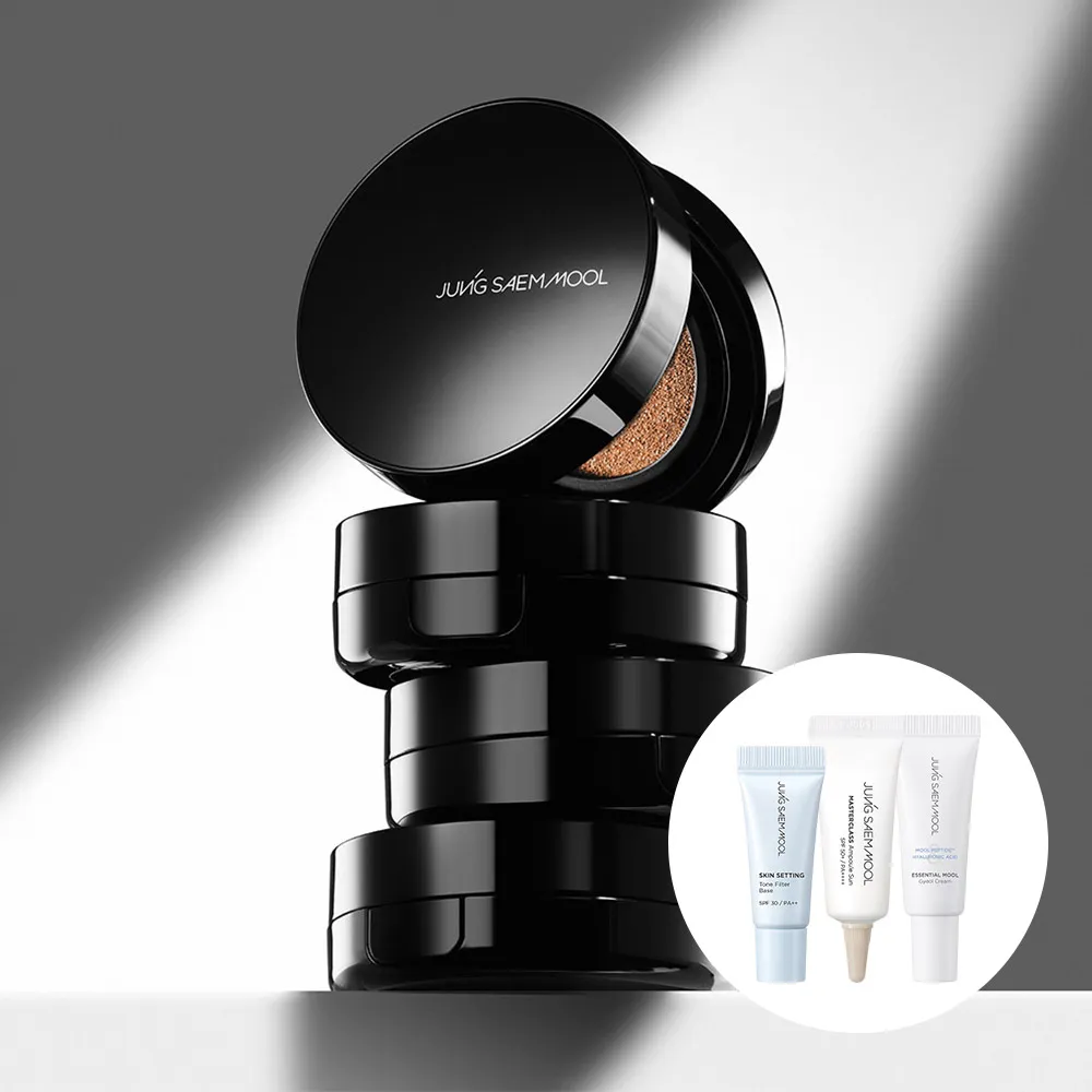 정샘물 에센셜 스킨 누더 롱웨어 쿠션 (리필포함) + 앰플선5ml + 물결크림5ml + 톤필터3ml