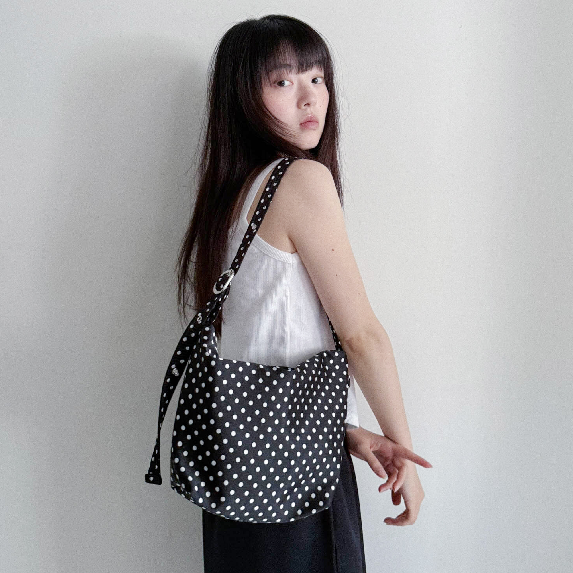 ★CITTA★ Mono Dot Hobo Bag MUSINSA | CITTA Mono Dot Hobo Bag_CTA927 (Beige)