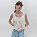 Summer lace blouse (cream)