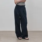 [기장선택] Pocket pintuck slacks (navy)