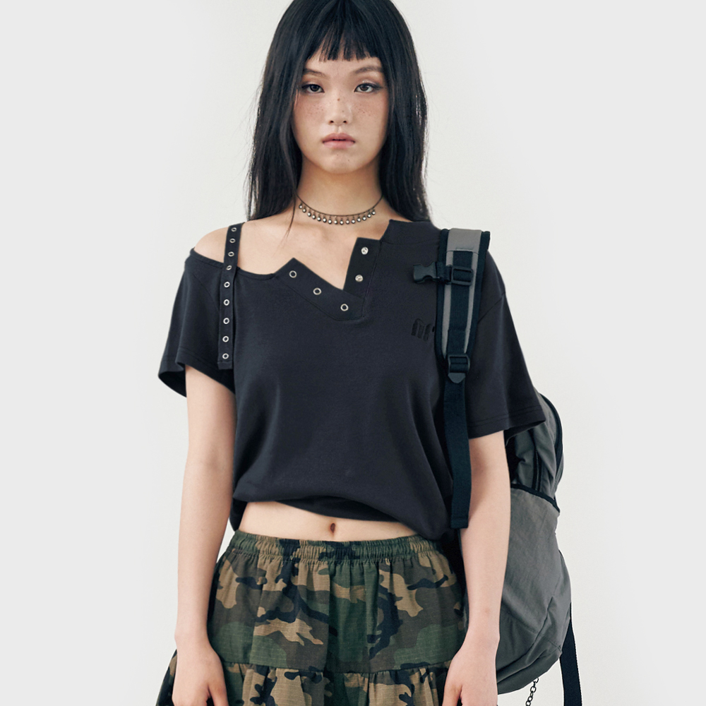 [ROUGHNECK] ROUGH BABY Off-Shoulder Top /追跡付 ROUGH BABY オフショルダートップ ブラック - roughneck | 60