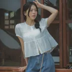 Shirring blouse TISU03BL07_Ivory