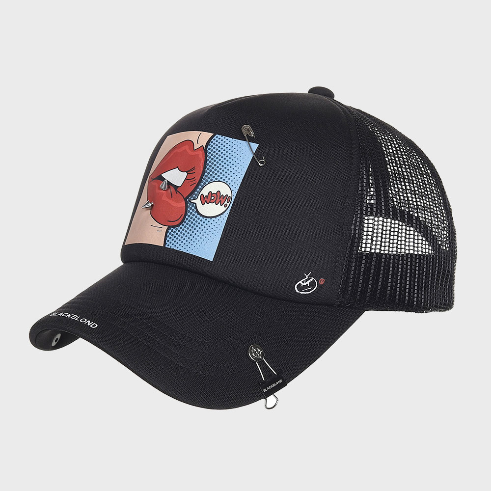 BBD Slogan Patch Graffiti Logo Cap (Black) - 감도 깊은 취향