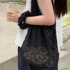 [29CM 단독] Veil Lace Bag & Scrunch SET _ Black
