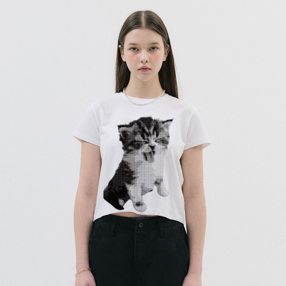 Tシャツ・カットソー ITZAVIBE ANGEL CAT VER.4 T SHIRT WHITE Angel Cat T-Shirt_WH - ITZAVIBE