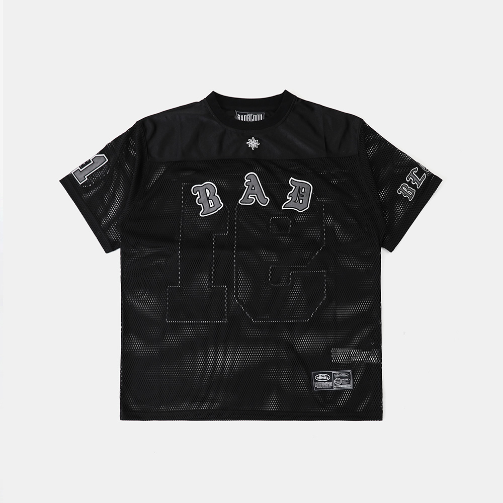 MESH FOOTBALL HALF JERSEY_BLACK(NG2EMUT504A) - 감도 깊은