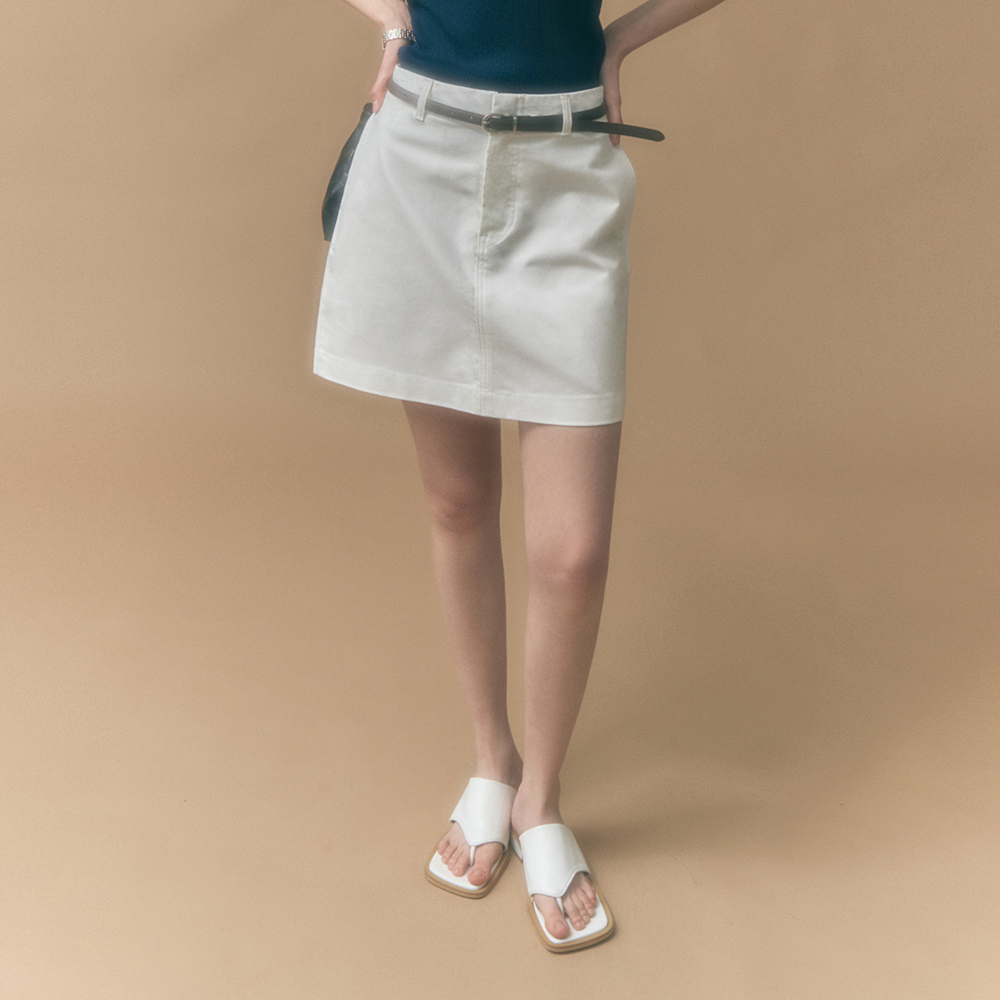 BUTTON LOOP KNIT SKIRT_SILVER_LOW24UM_KN110SV - 감도 깊은
