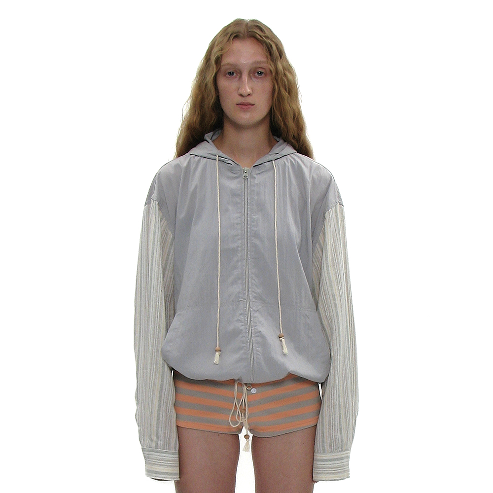 ブルゾン [MATINKIM]washed volume bomber jumper in light pink WASHED VOLUME BOMBER JUMPER IN LIGHT PINK – Matin Kim