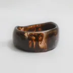 Espresso marble bangle bracelet