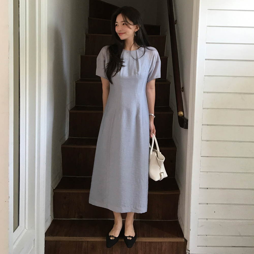 ワンピース RONRON ROUND COLLAR FRILL KANGKANG SHIRT DRESS PINK STRIPE R ROUND COLLAR FRILL KANGKANG SHIRT DRESS PINK STRIPE - RONRON