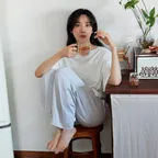 [이청아 착용] 반다 라이트 마이테 다트 팬츠