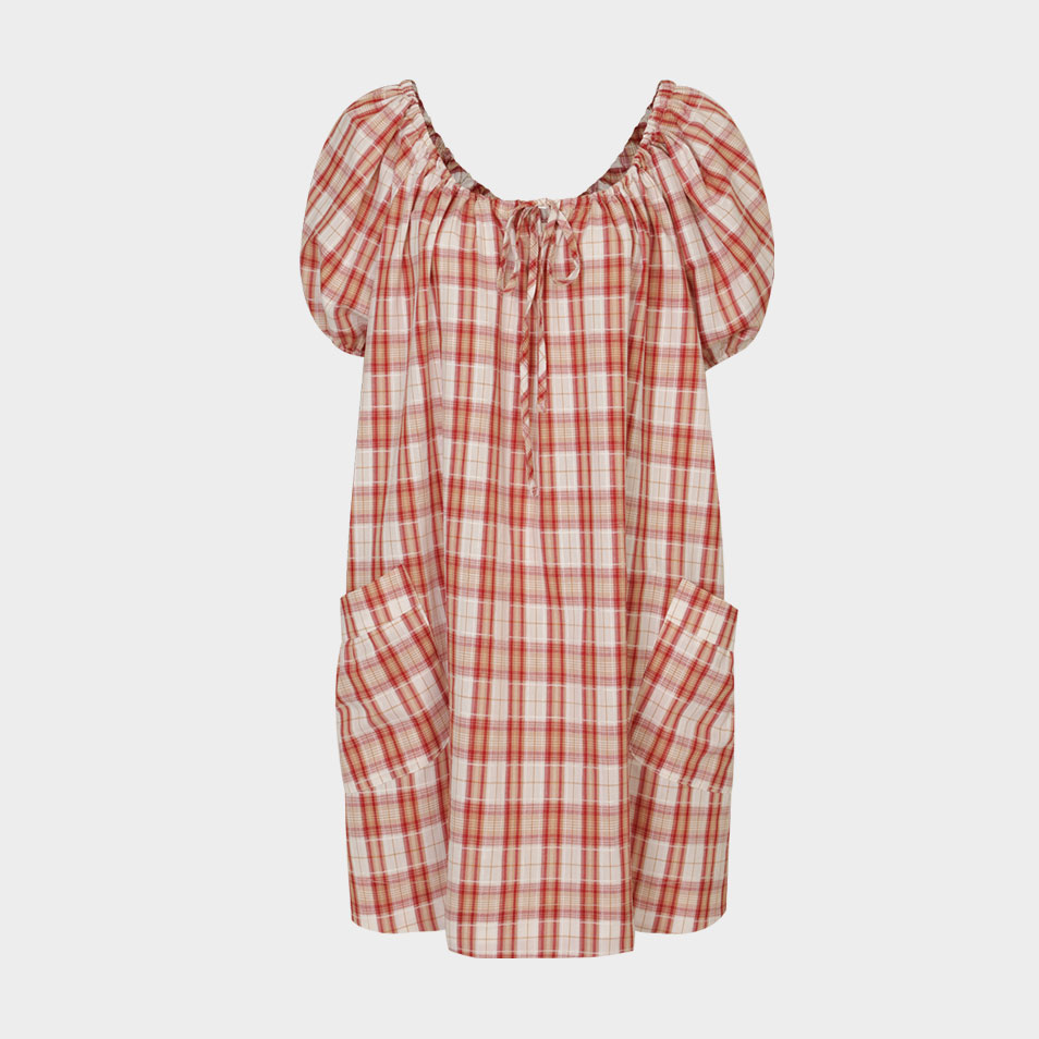 Pearl Dot Mini Dress (Scarf Set / Pink) - 감도 깊은 취향
