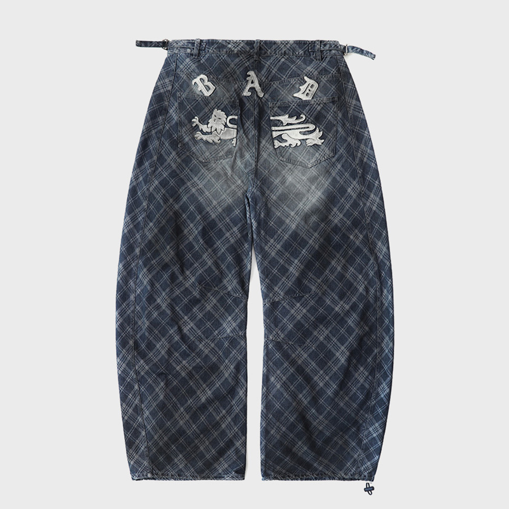 YEEL SIDE CUBIC DENIM PANTS BLUE - 감도 깊은 취향 셀렉트샵 29CM