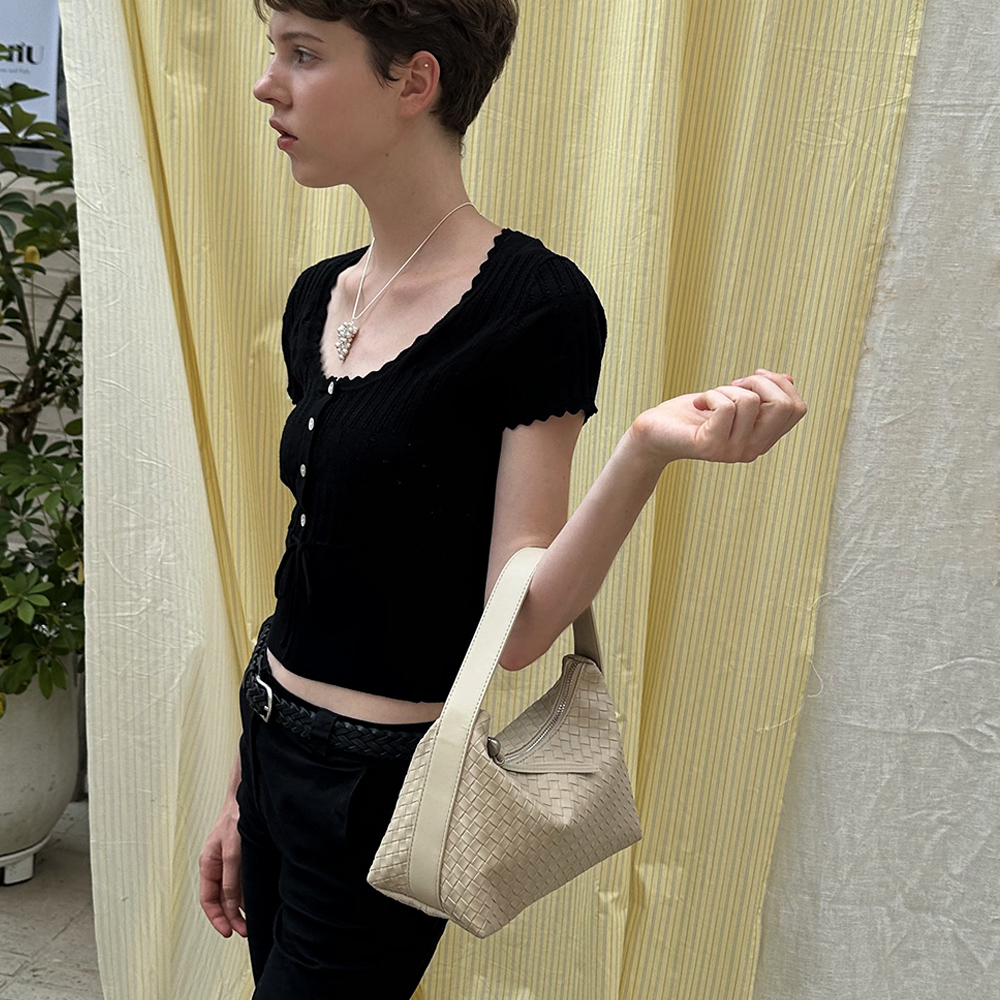 [DENU]韓国流行★Jane Weaving Tote Bag(5color) Best] Jane Weaving Tote Bag [BEIGE] - 감도 깊은 취향 셀렉트