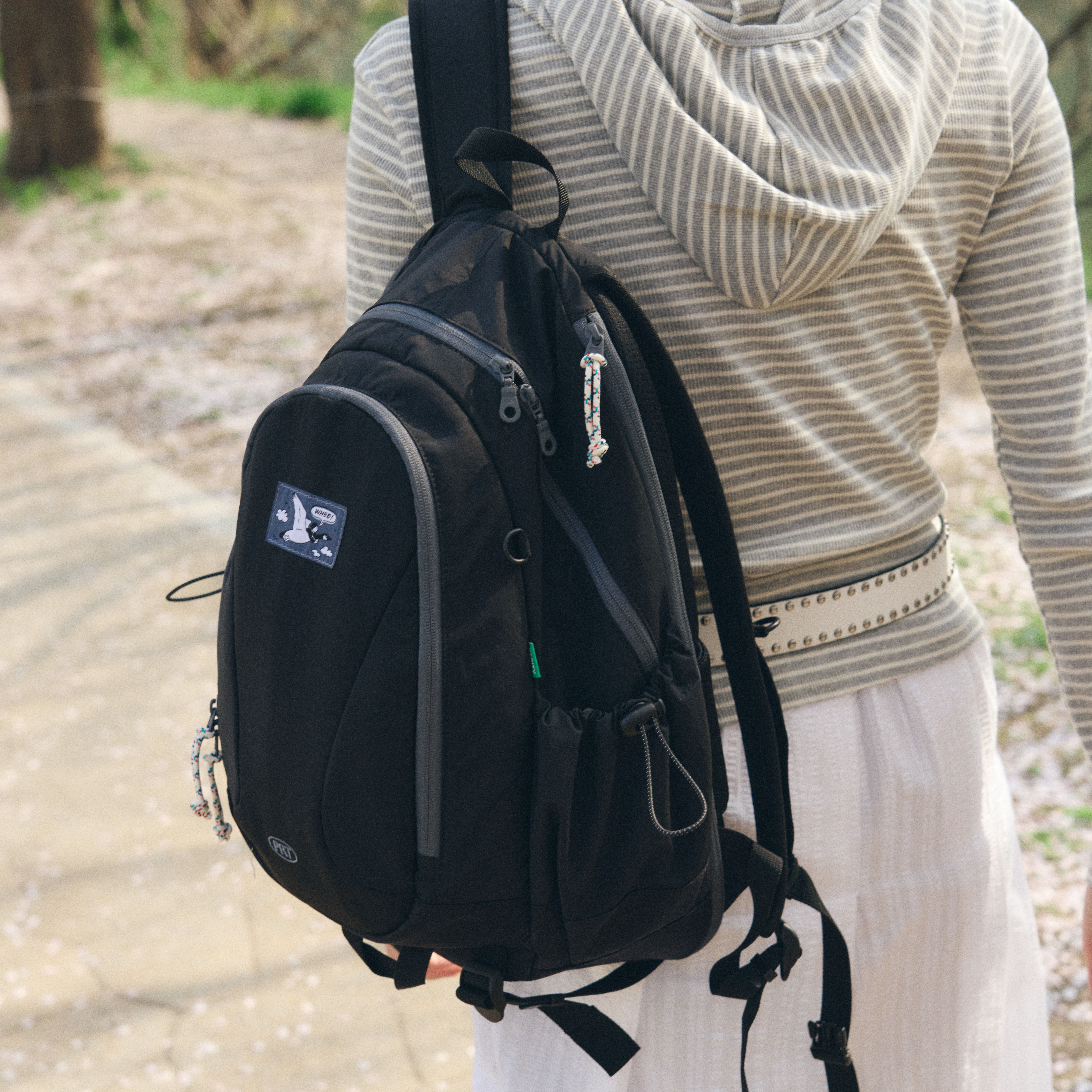 バックパック・リュック HAHARCHIVE Waterloo drawstring bag crease black Waterloo Drawstring Bag - Crease Black | HAH ARCHIVE | Wolf