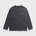 CUT OUT EA BASIC L.S T-SHIRTS / PIGMENT CHARCOAL
