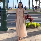 LAYER DRAPE LONG OPS_PEACH PINK