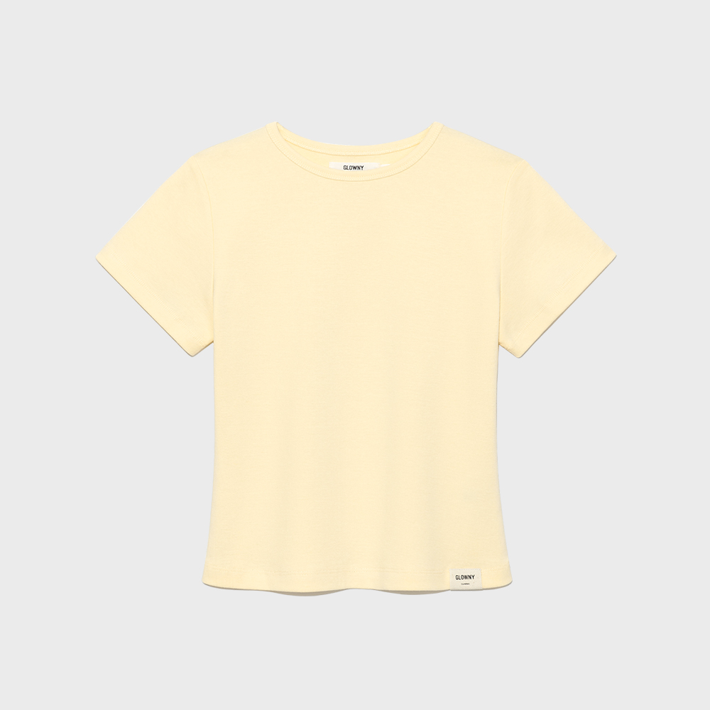 ★ GLOWNY★ 34 BUTTON FLY TEE BUTTER GY25CSLS0030YW GLOWNY] 3/4 BUTTON FLY TEE (WHITE) – SellerWork