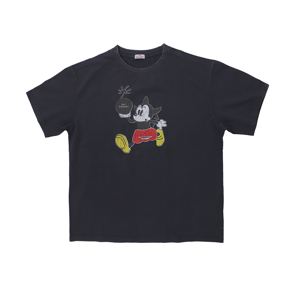 【1011GALLERY】 Gallery Mickey T-Shirts - Washed Gray 38bd11c4c3dc6b118cf4cf1cee9766