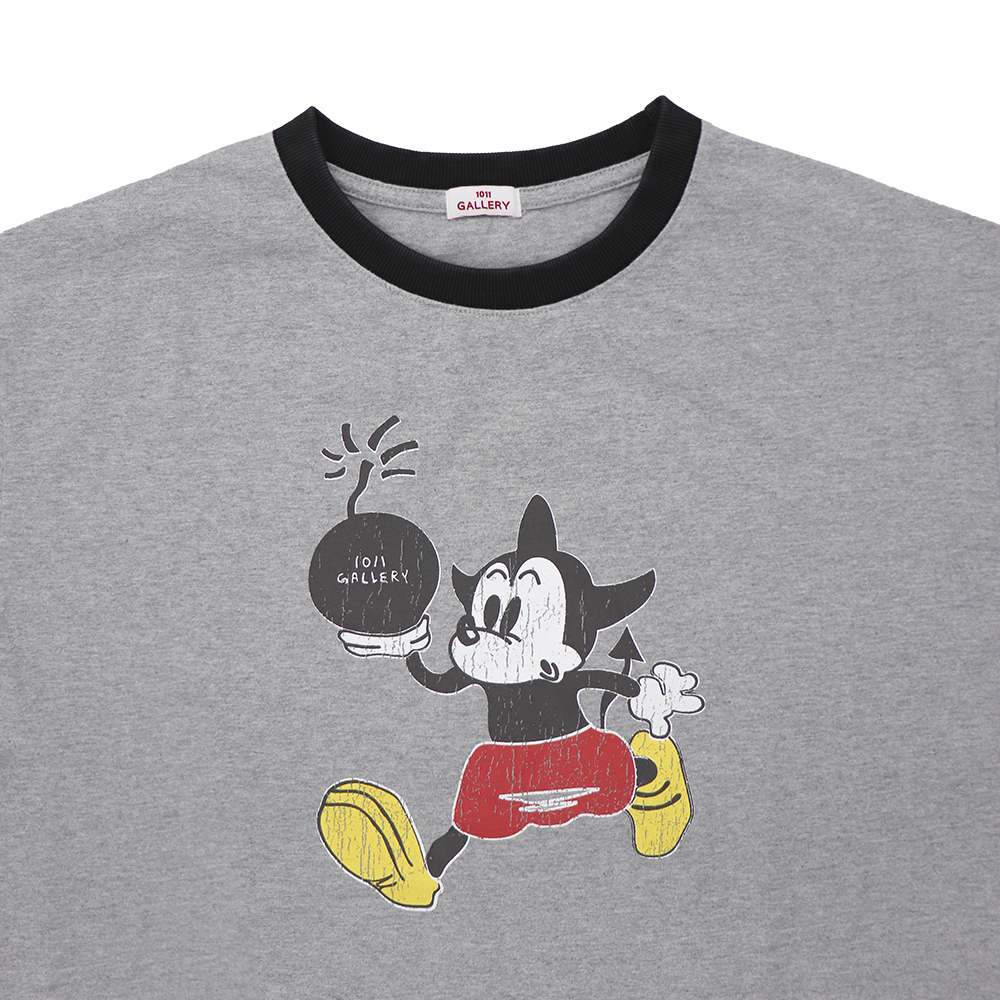 【1011GALLERY】 Gallery Mickey T-Shirts - Washed Gray Gallery Mickey T-Shirts - Washed Gray - 감도 깊은 취향