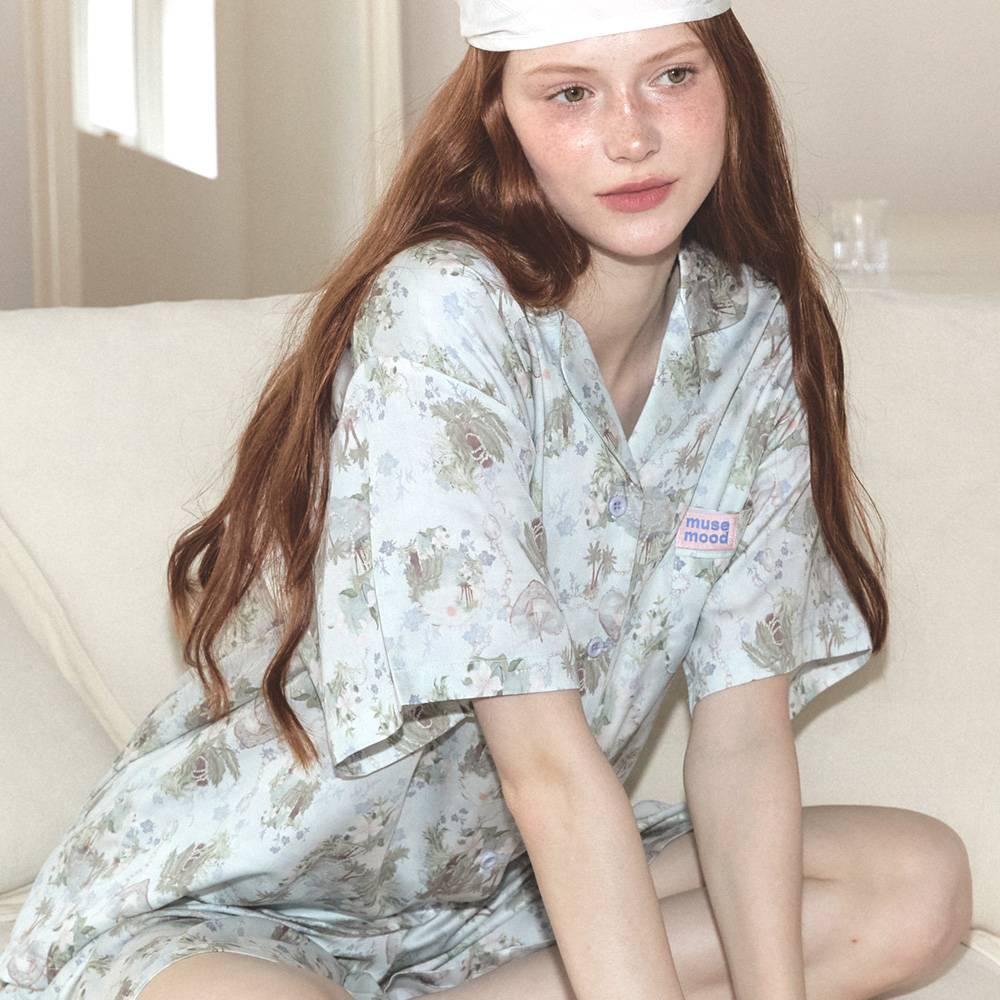 YOUHEE X LITTLE TWIN STAR GRAPHIC TERRY HOOD ZIP-UP SET UP