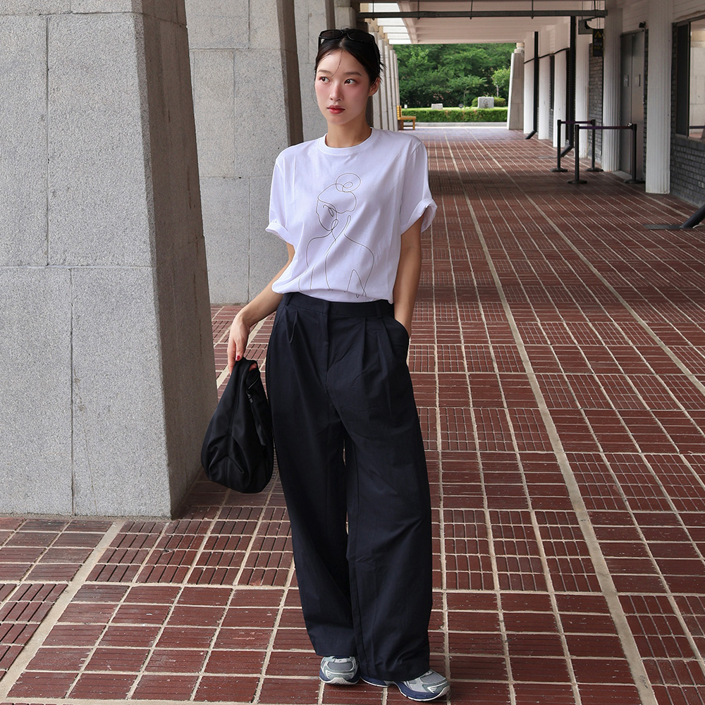パンツ Siyazu SIPT7020 Double Weave Banding SL_Black Designer fashion, Seoul-fully created | W Concept