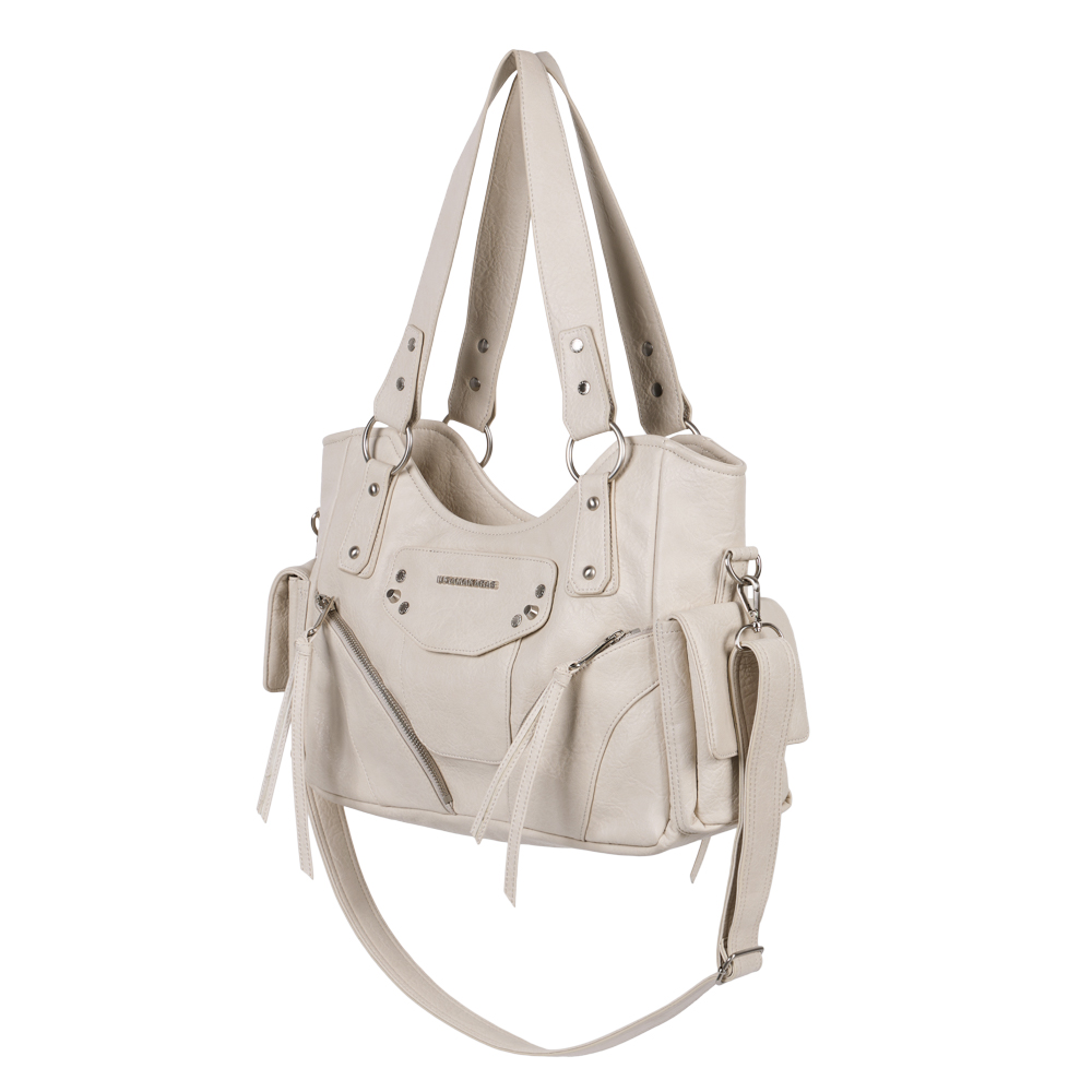 BELTED WASHING LEATHER BAG (BABY PINK) F25QE990 - 감도 깊은