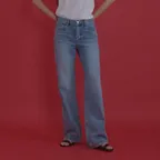 Semi boots cut hybrid denim pants_Blue
