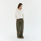 WOOL SILK POLO KNIT / IVORY