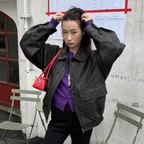 WASHED BOMBER LEATHER JACKET_BROWN