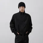 Washed Cotton Track Jacket - Black