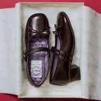 SQUARE TOE TWO STRAP MARYJANES(4CM) - 3 colors