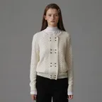 ALPACA EYELET CARDIGAN_CREAM