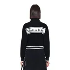 SPELL POINT STRIPE KNIT CARDIGAN IN BLACK