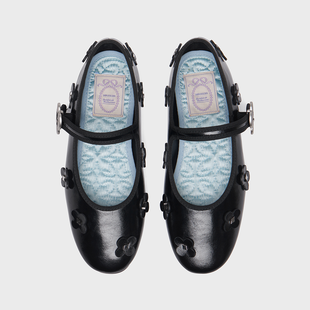 X MINJUKIM] FLORAL PATCH MARYJANES - 5 colors - 감도 깊은 취향