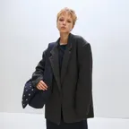 OVERFIT WOOL JACKET, CHARCOAL