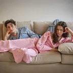 [8차 리오더] (uni) 스탠다드 뉴욕 긴팔 파자마 핑크 2Size