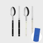 사브르 비스트로 베스트 컬러(블랙&아이보리) 2인 수저 세트