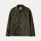 SUEDE CROPPED TRUCKER JACKET BROWN (247)