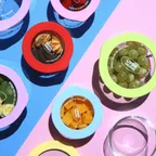 한눈에 보이는 유리용기 동그락 3세트 (4color)