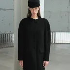 25 Fall_ Black Cocoon Half Coat