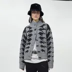 HOUNDS TOOTH STAR COWICHAN (GRAY)