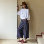 Majo Tuck Wide Pants / Check