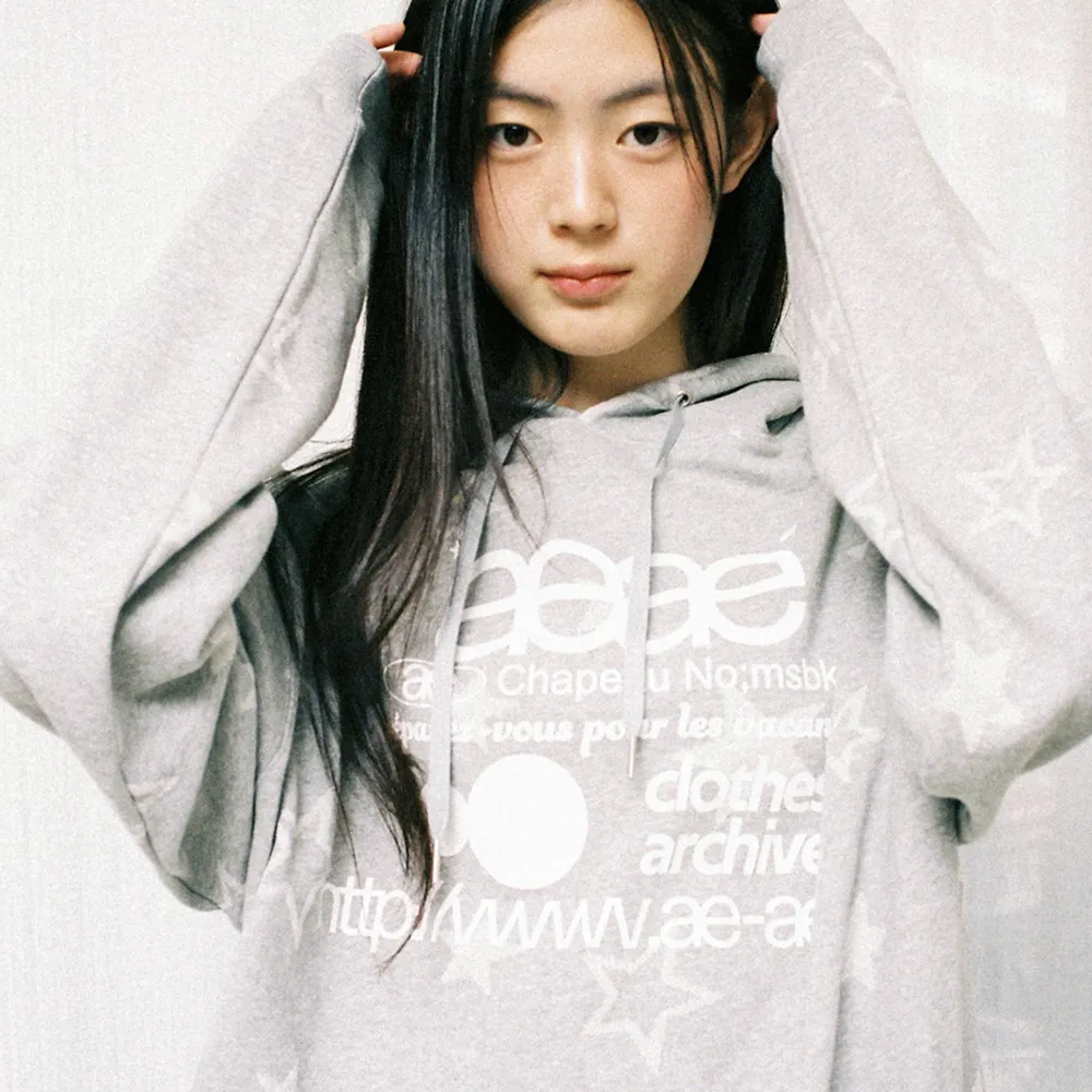 WEB LOGO STAR LOOSED HOODIE GREY 29CM web-logo-star-loosed-hoodie-grey-29cm