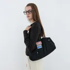 Patch Shopper Bag UNISEX_BLACK